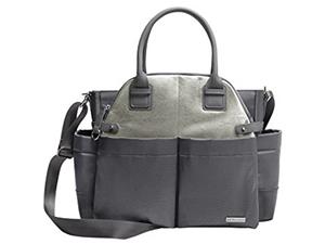 Skip hop Chelsea downtown chic diaper satchel charcoals shimmer